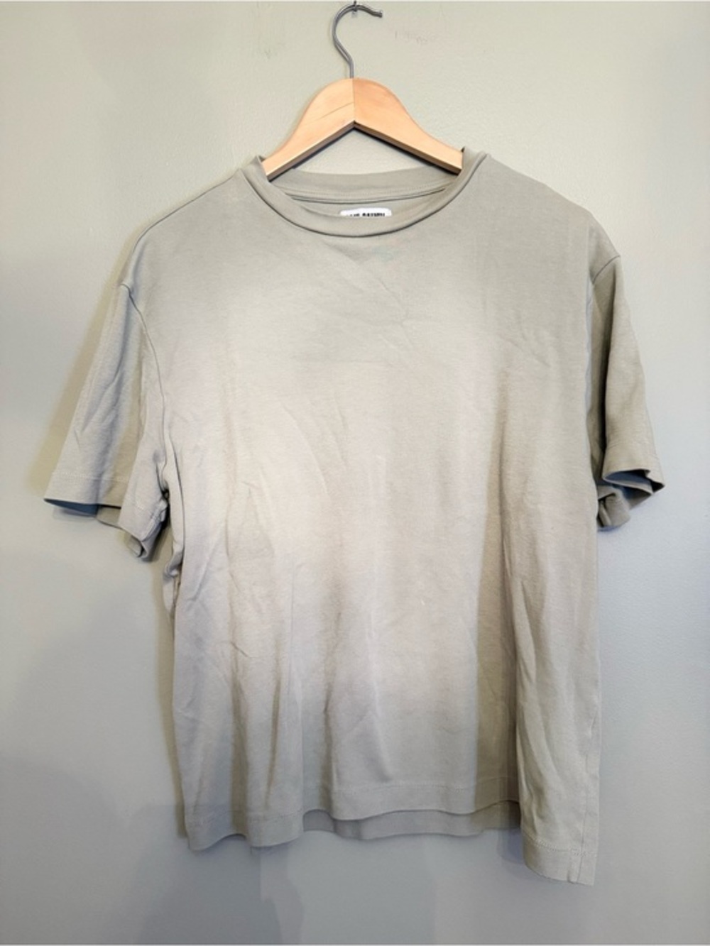 Paul Galvin Khaki Green 100% Cotton Short Sleeve T-Shirt Men's Size Large